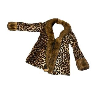 Jenniferm Leopard Print Faux Fur Coat. PRICE FIRM